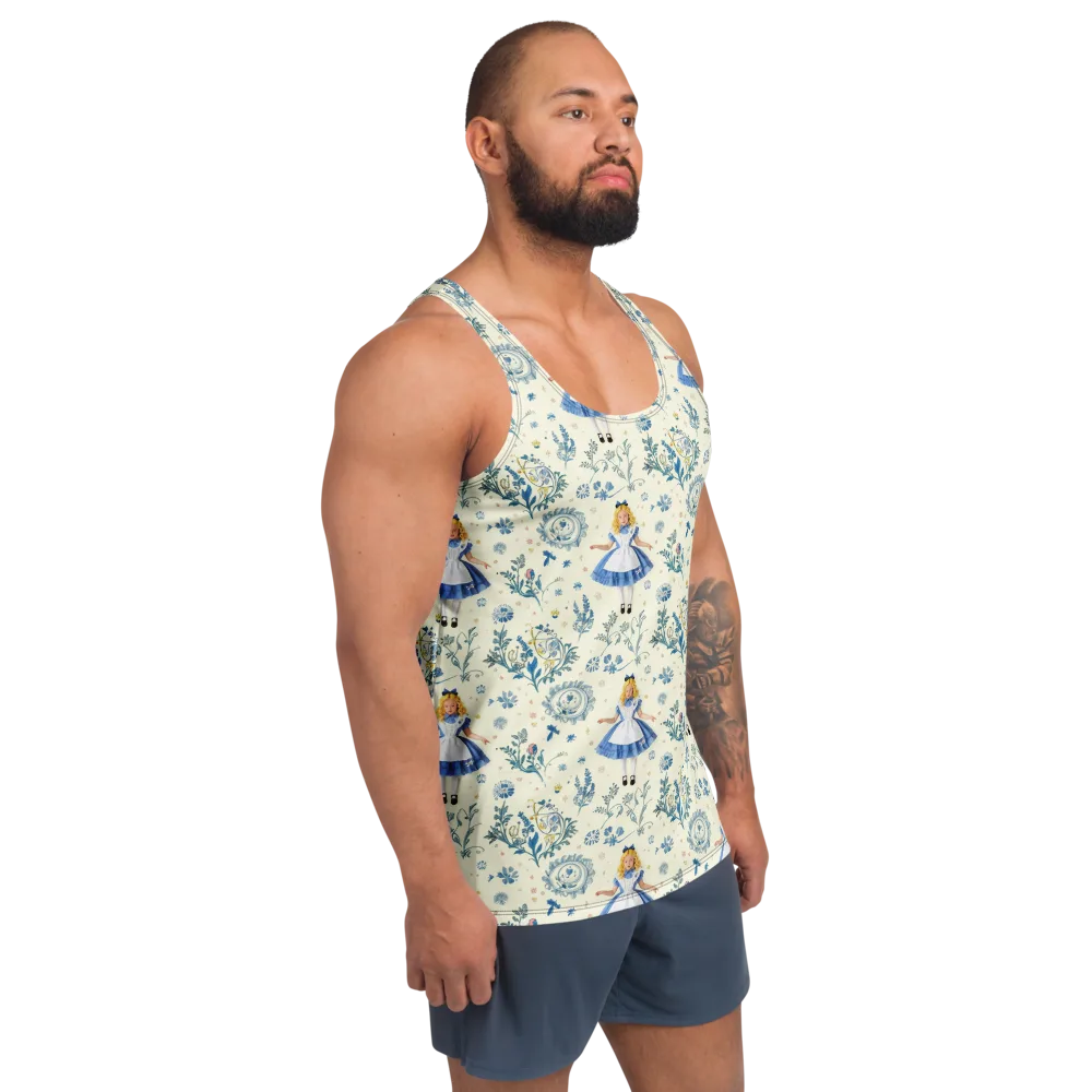 Wonderland Herbarium on Men's Tank Top — Right Front