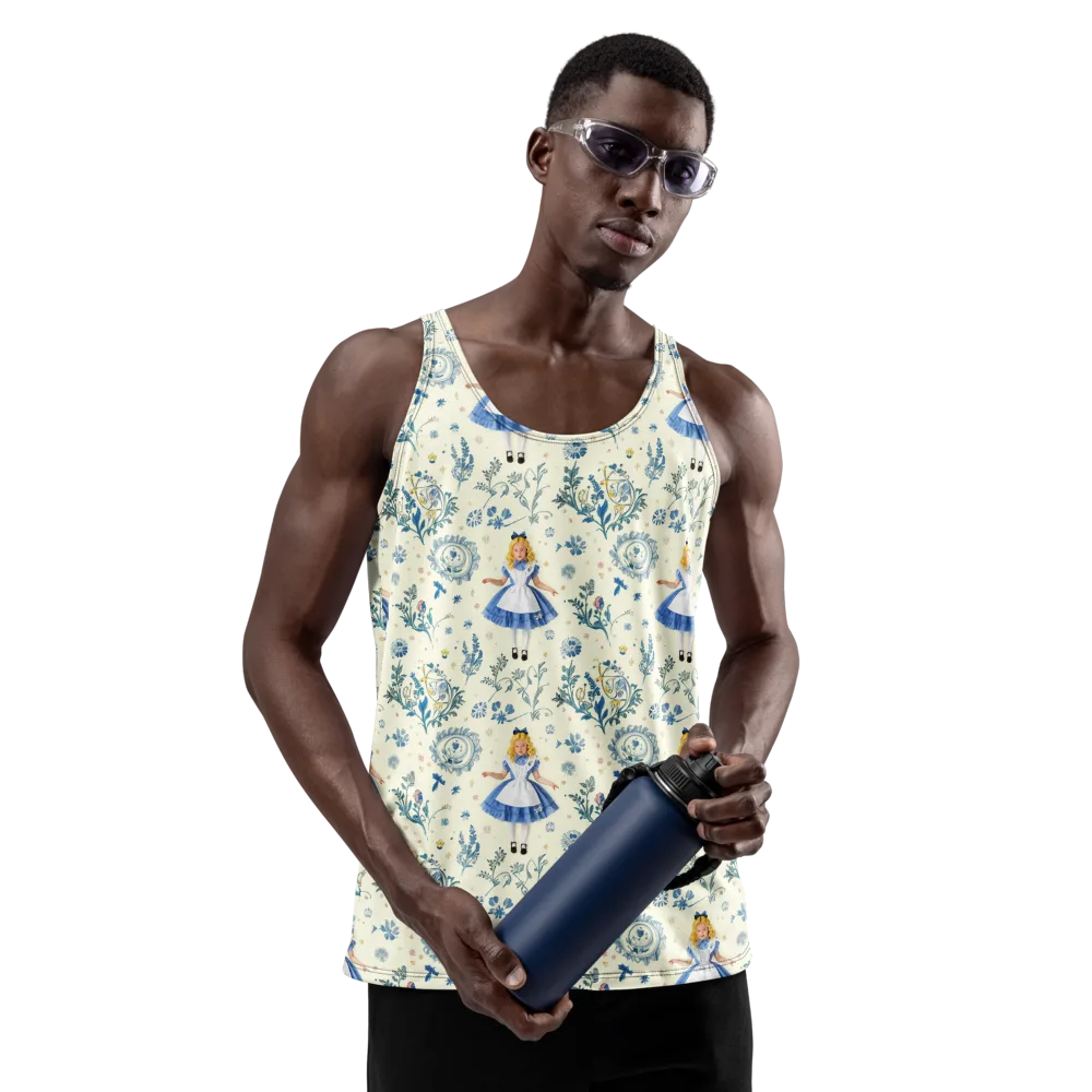 Wonderland Herbarium on Men's Tank Top — Front