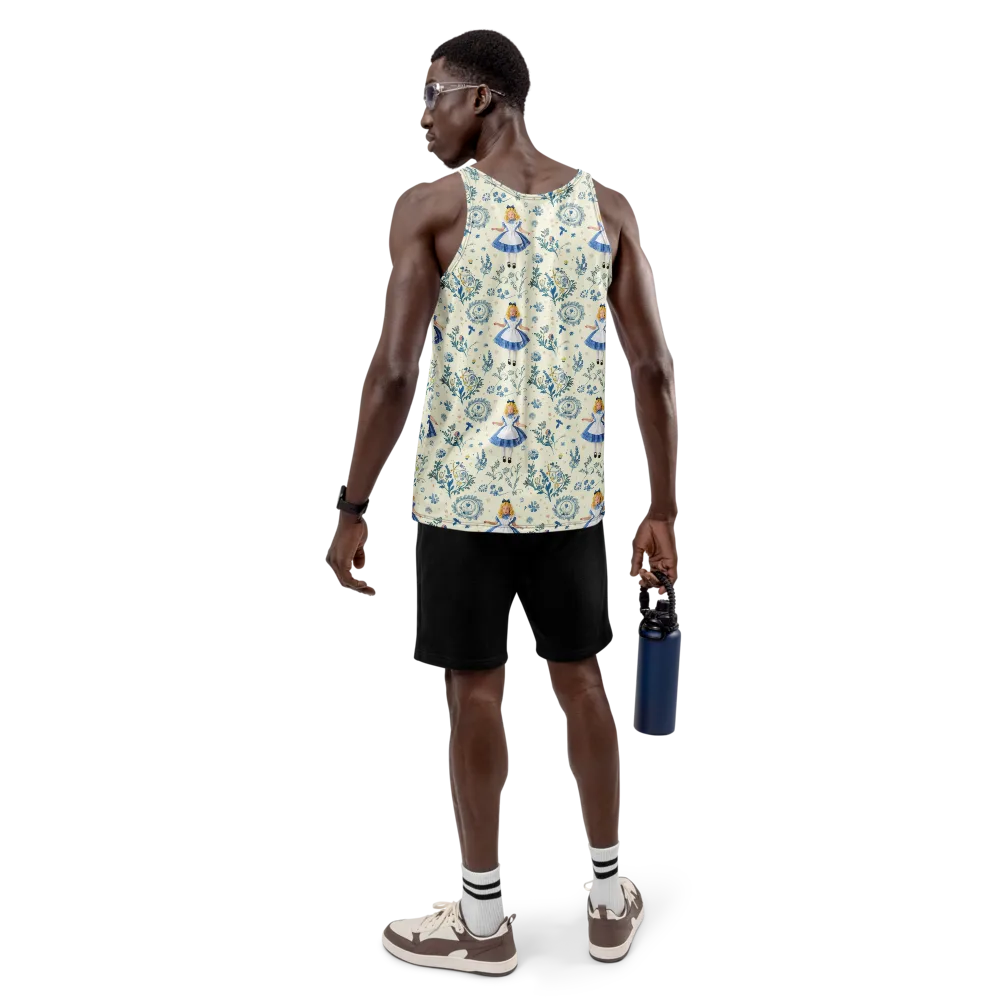 Wonderland Herbarium on Men's Tank Top — Back