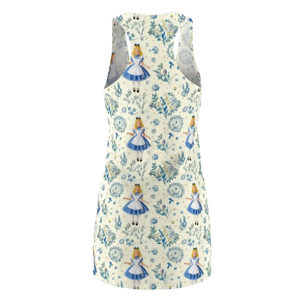 Wonderland Herbarium on Racerback Dress — Back