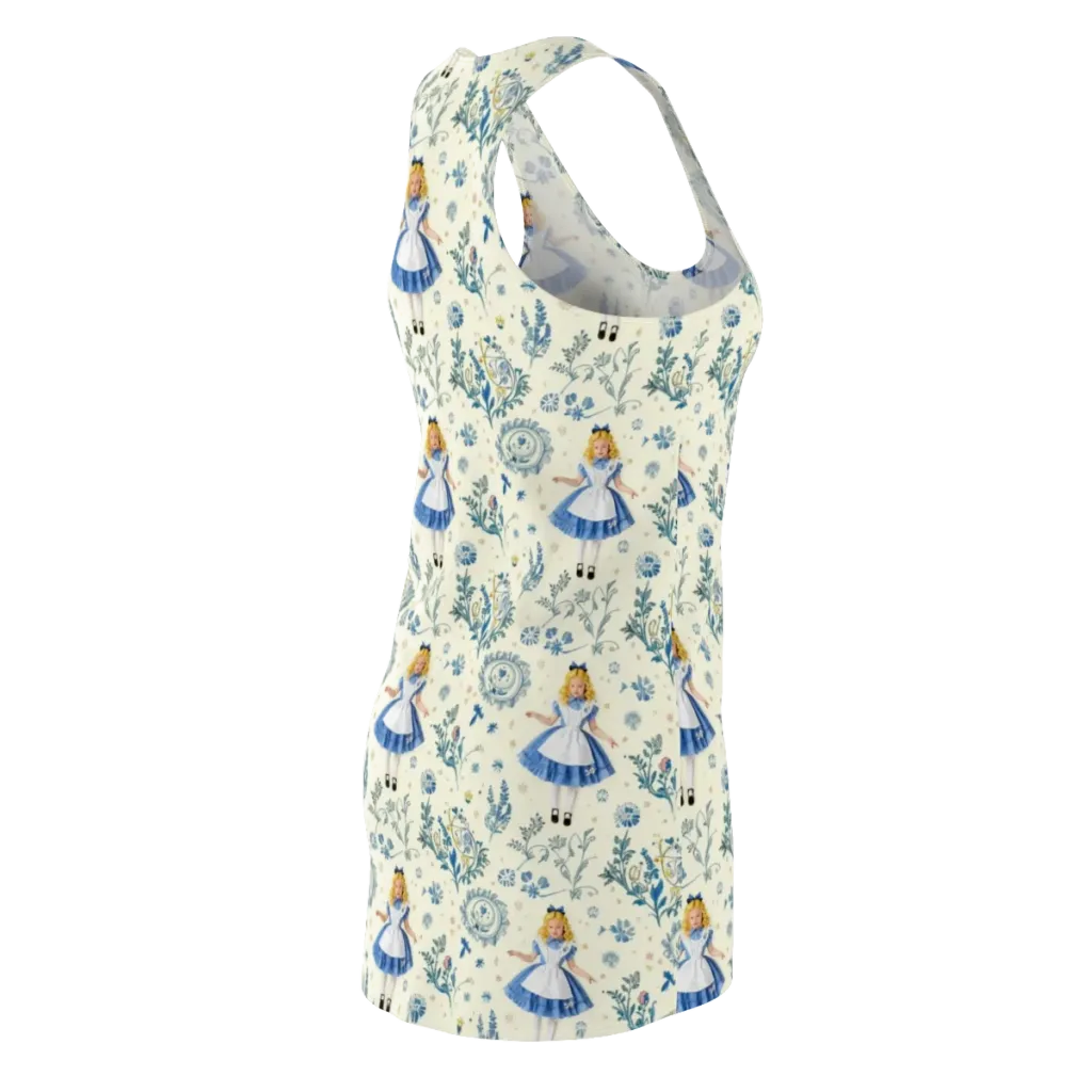 Wonderland Herbarium on Racerback Dress — Back Side