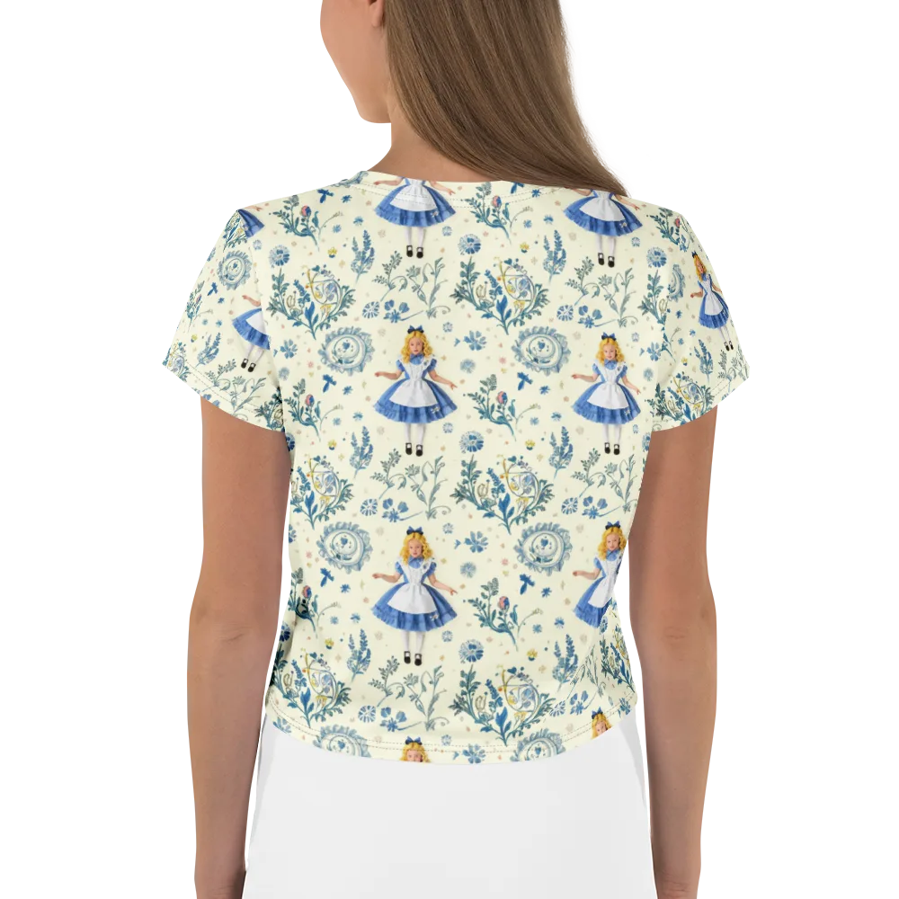 Wonderland Herbarium on Crop Tee — Back