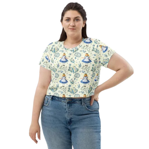 Wonderland Herbarium on a Crop Tee