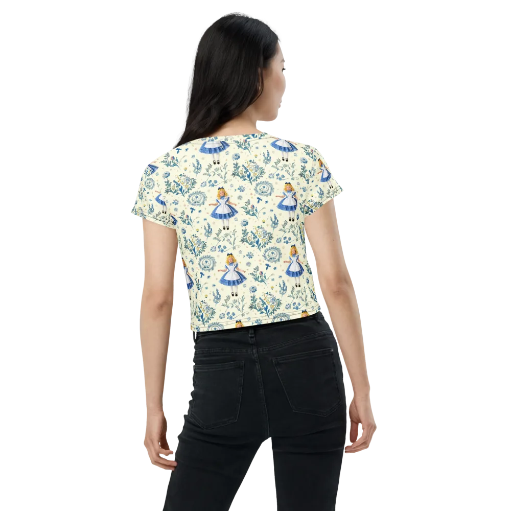 Wonderland Herbarium on Crop Tee — Back