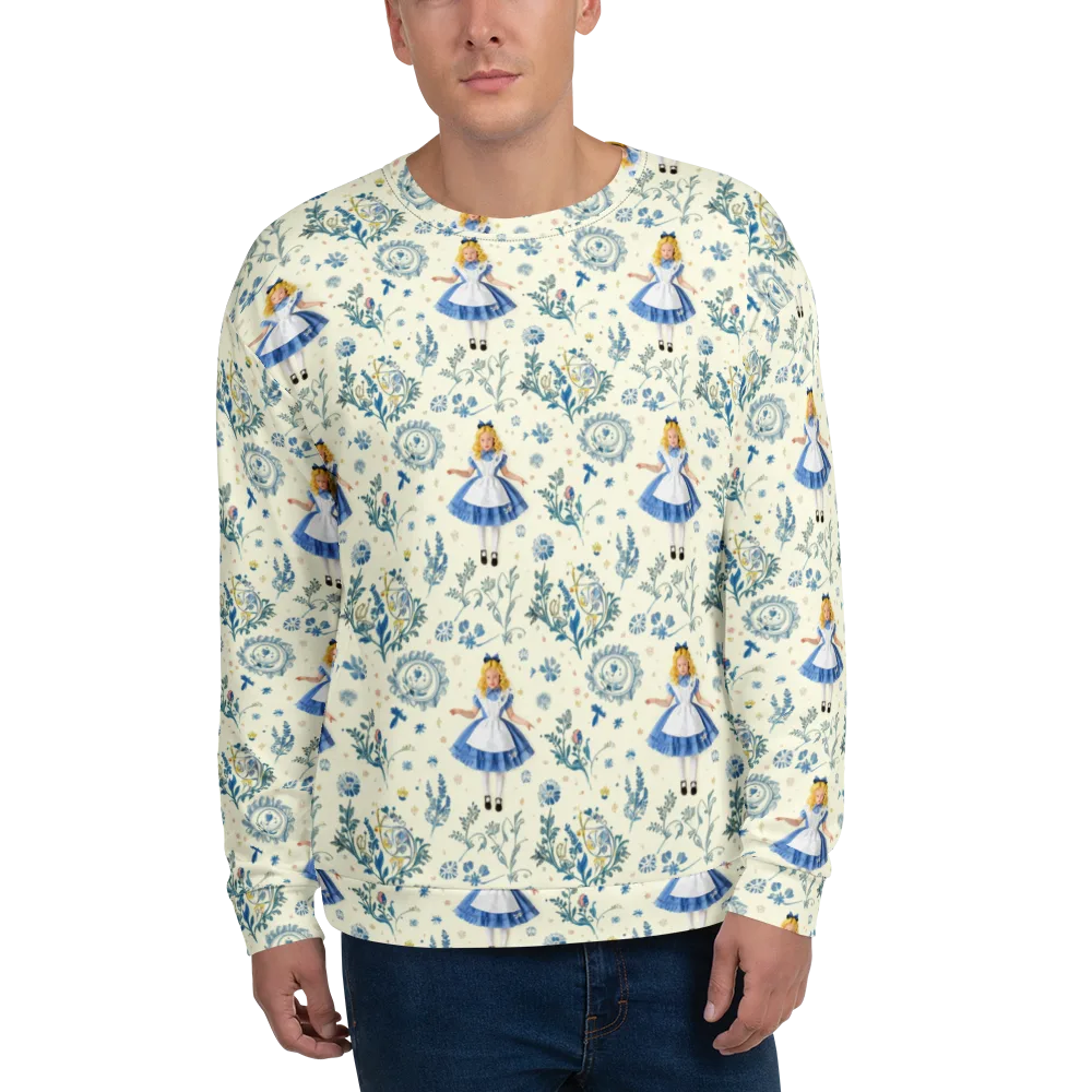 Wonderland Herbarium on Sweatshirt — Front