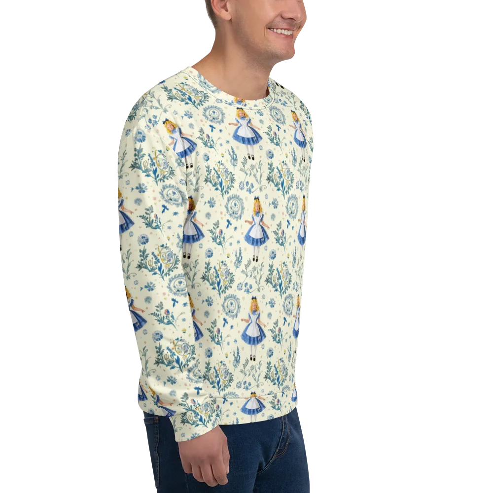 Wonderland Herbarium on Sweatshirt — Right Front