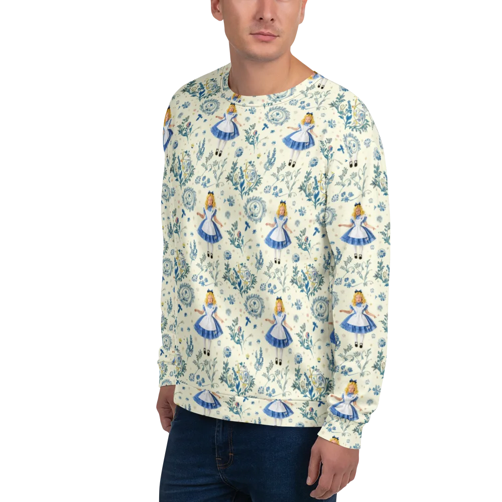 Wonderland Herbarium on Sweatshirt — Left Front