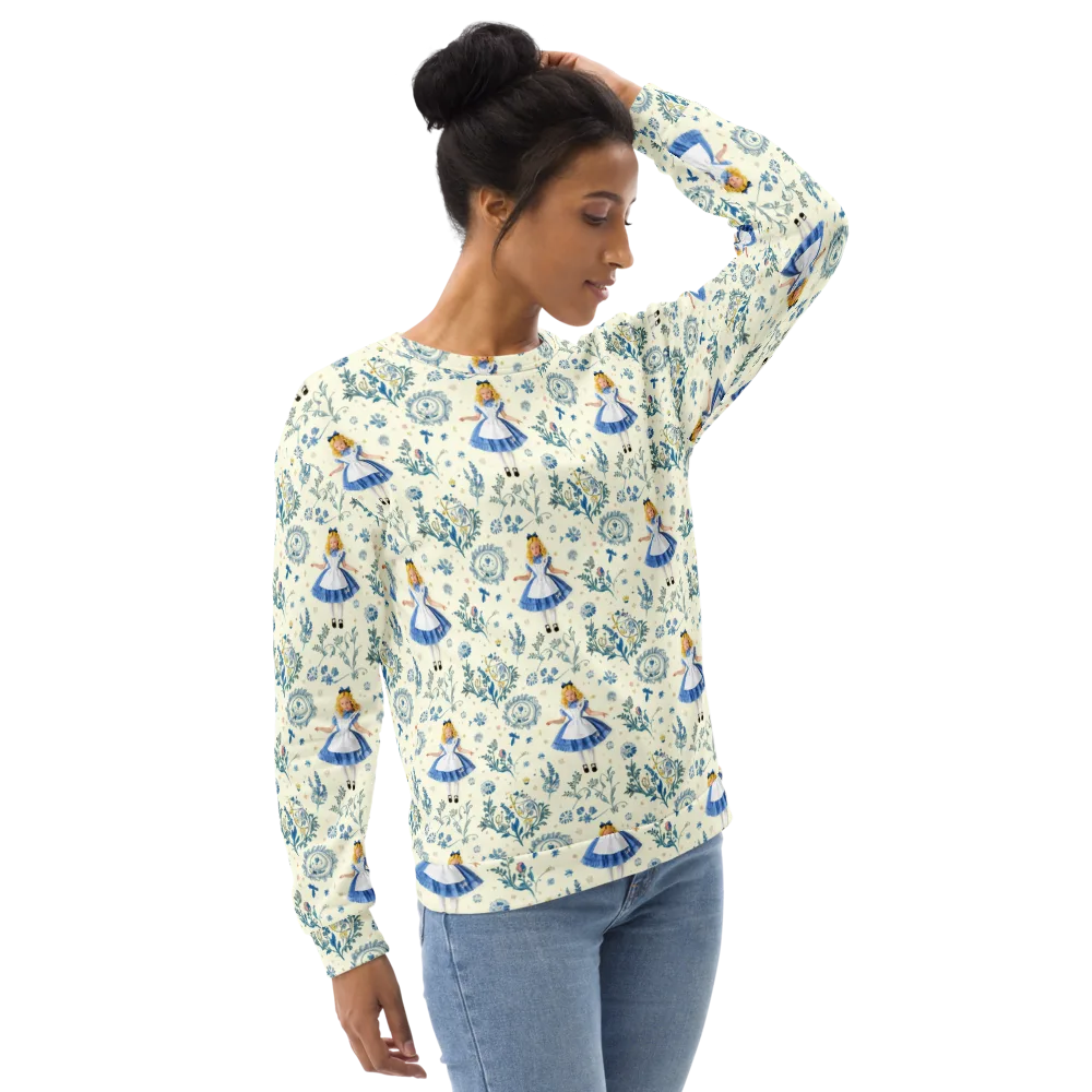 Wonderland Herbarium on Sweatshirt — Right Front