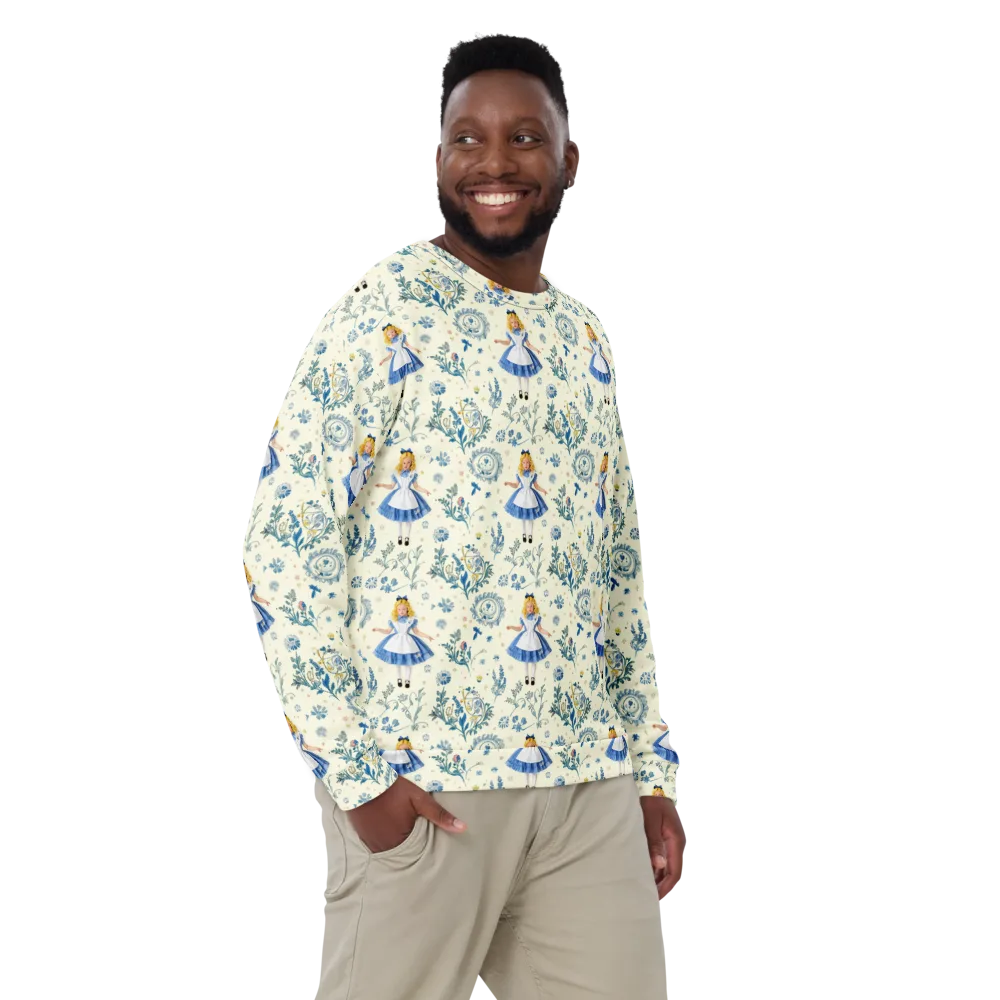 Wonderland Herbarium on Sweatshirt — Front