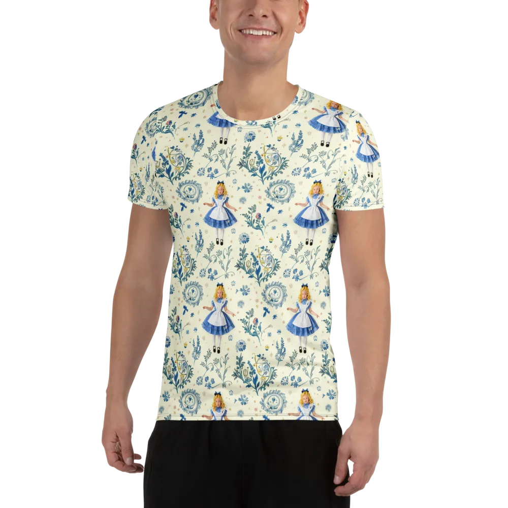 Wonderland Herbarium on Men's Athletic T-Shirt — Front