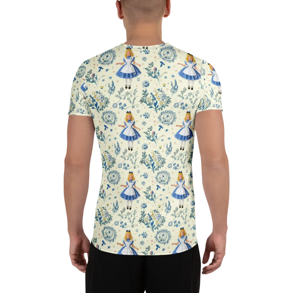 Wonderland Herbarium on Men's Athletic T-Shirt — Back