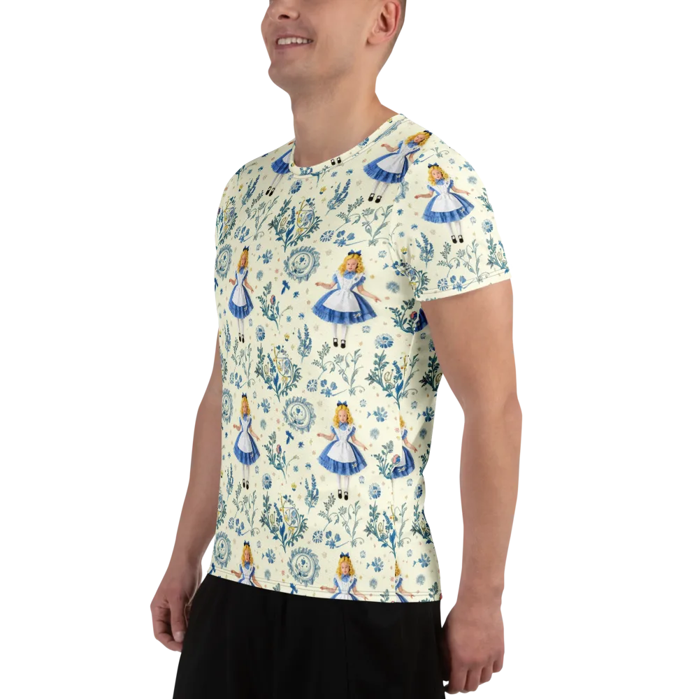 Wonderland Herbarium on Men's Athletic T-Shirt — Left