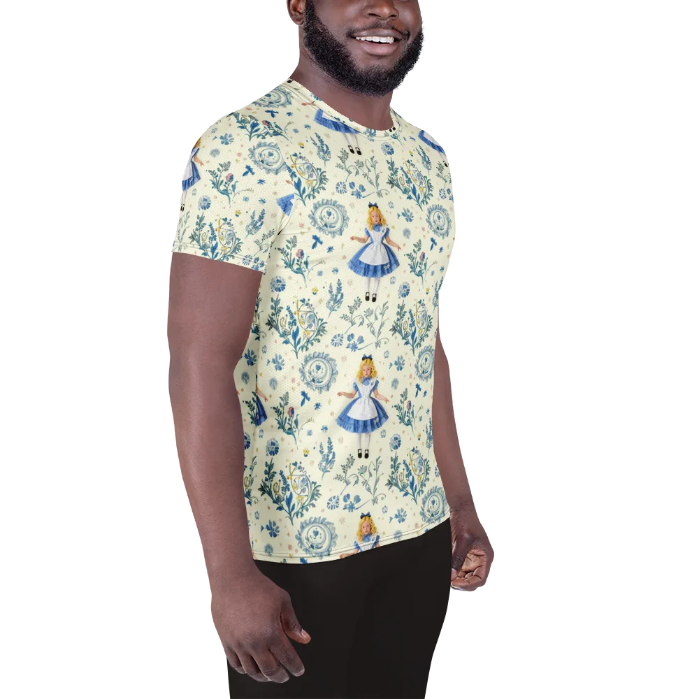 Wonderland Herbarium on Men's Athletic T-Shirt — Right