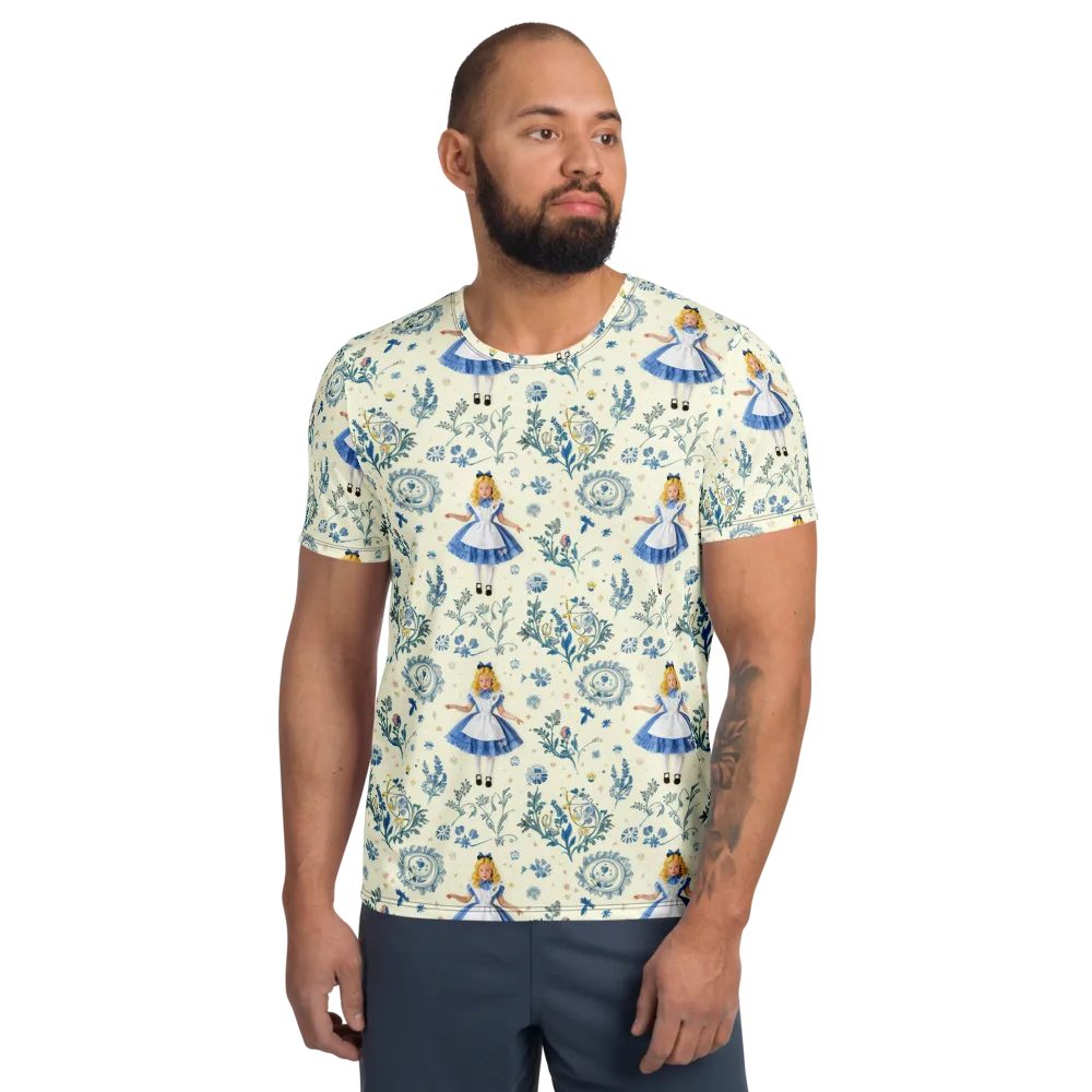 Wonderland Herbarium on Men's Athletic T-Shirt — Front