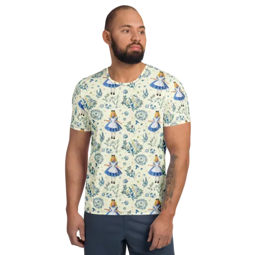 Wonderland Herbarium on a Men's Athletic T-Shirt