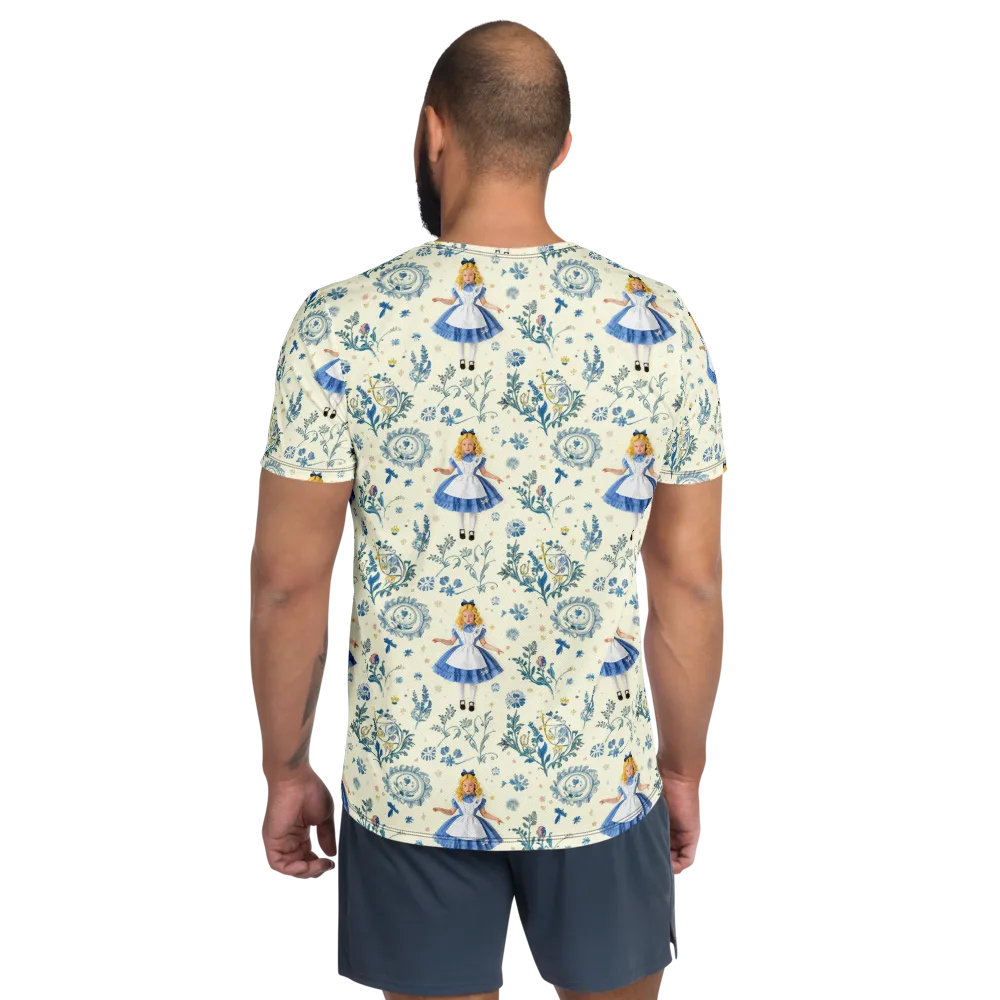 Wonderland Herbarium on Men's Athletic T-Shirt — Back