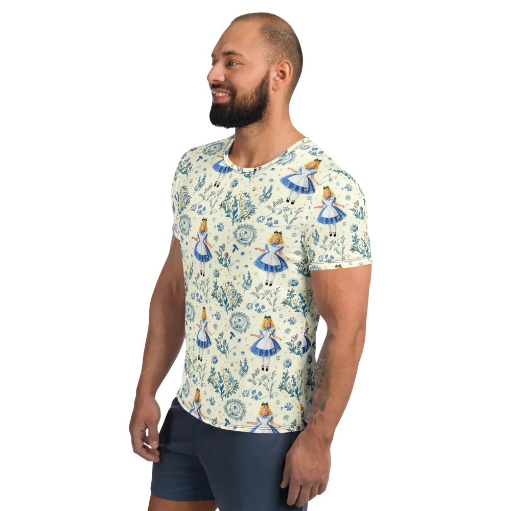 Wonderland Herbarium on Men's Athletic T-Shirt — Left