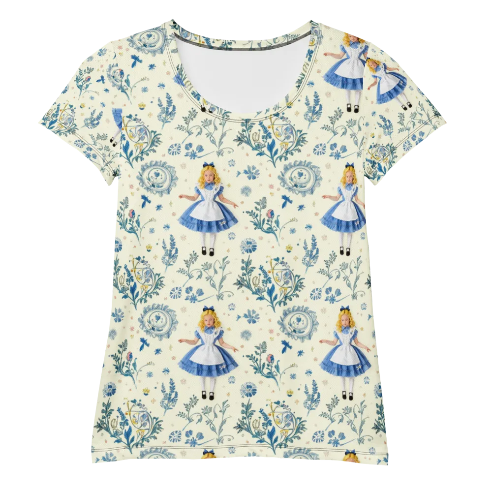 Wonderland Herbarium on Women's Athletic T-Shirt — Front