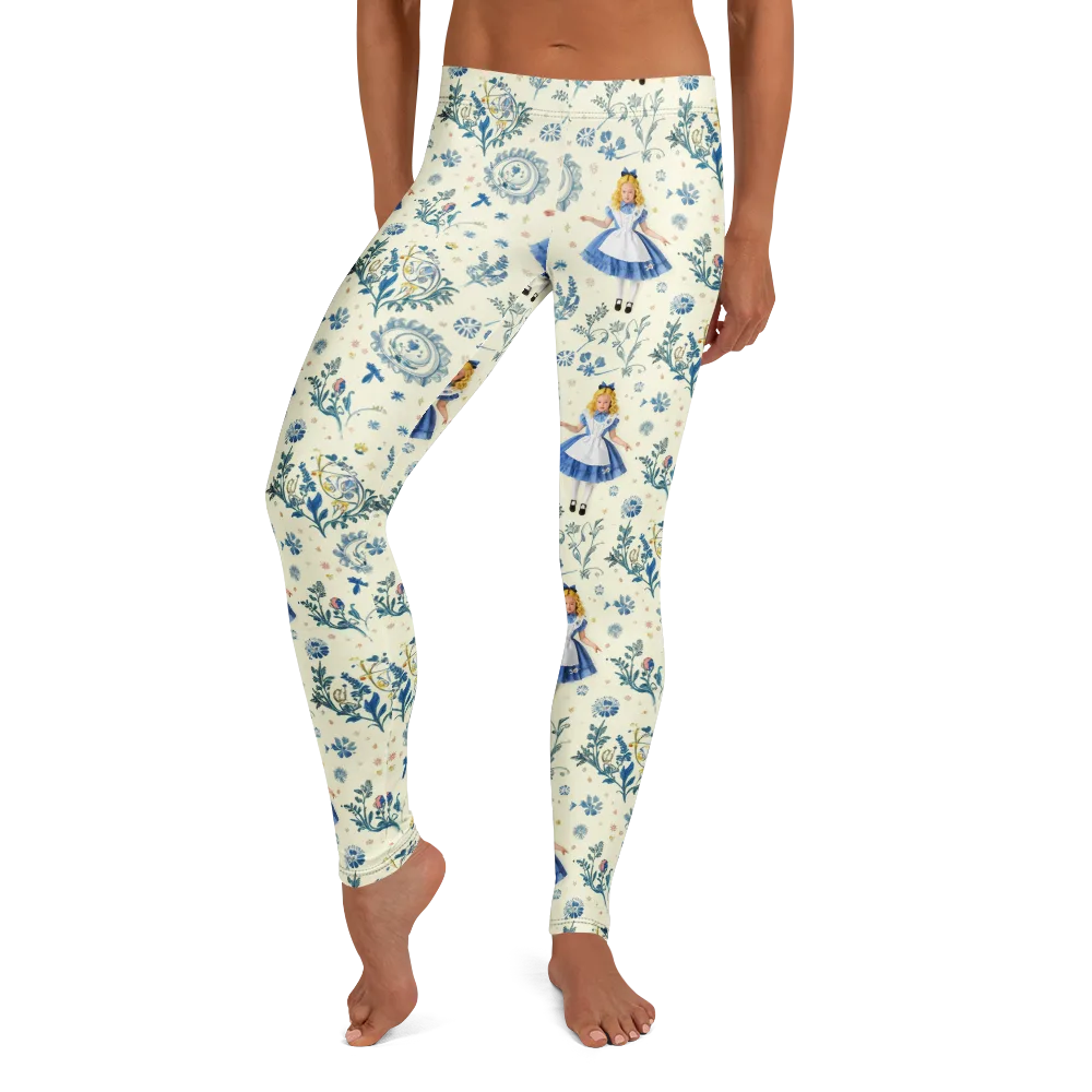 Wonderland Herbarium on Leggings — Front