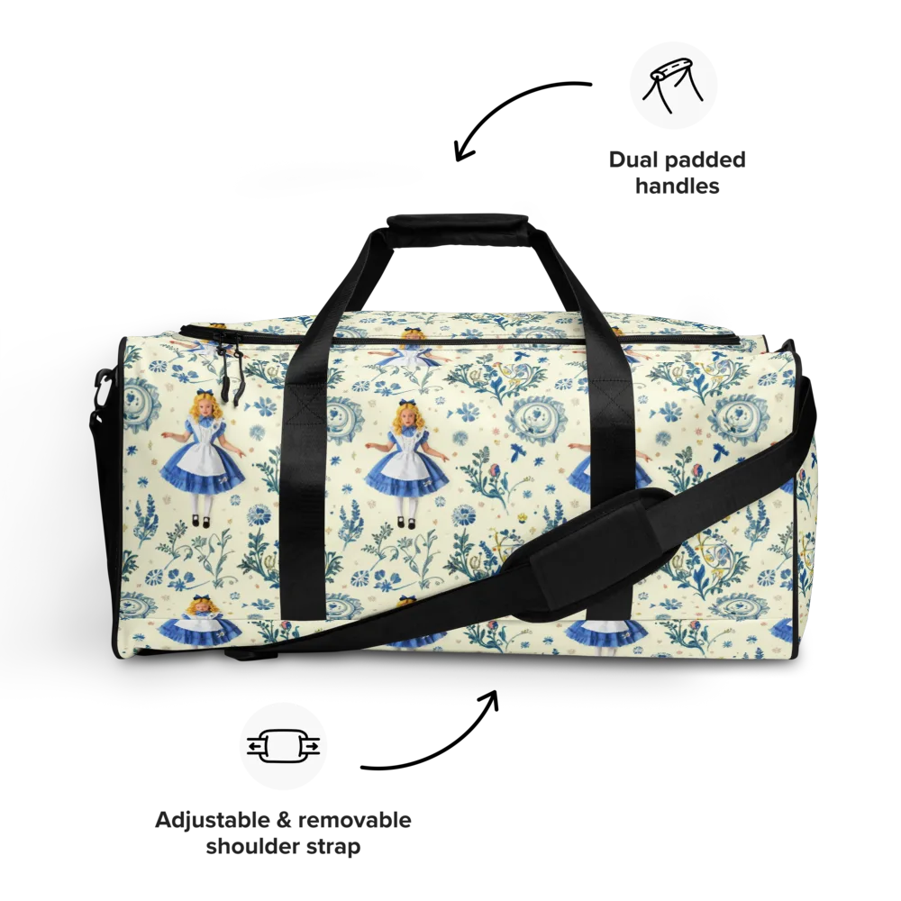 Wonderland Herbarium on Duffle Bag — Front