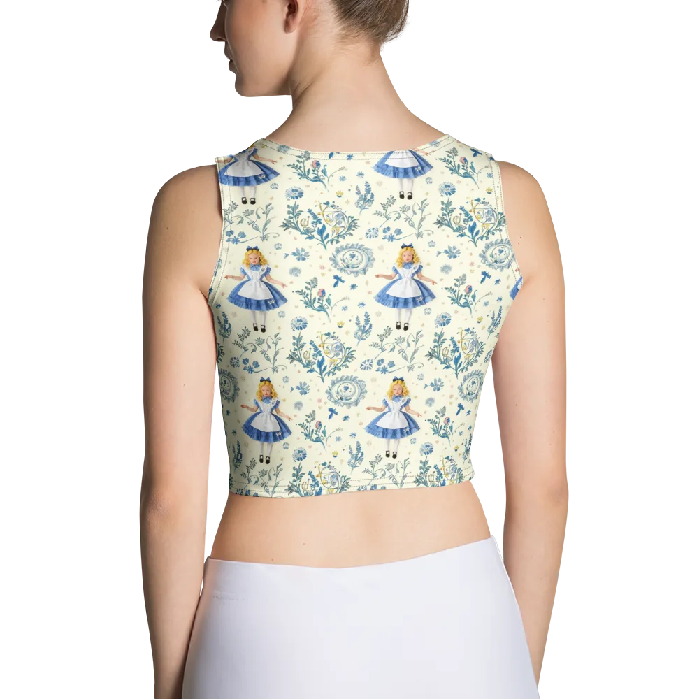 Wonderland Herbarium on Crop Top — Back