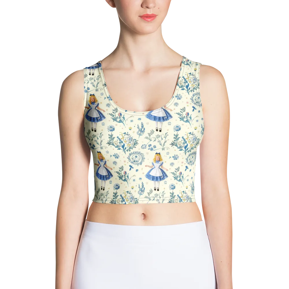 Wonderland Herbarium on Crop Top — Front