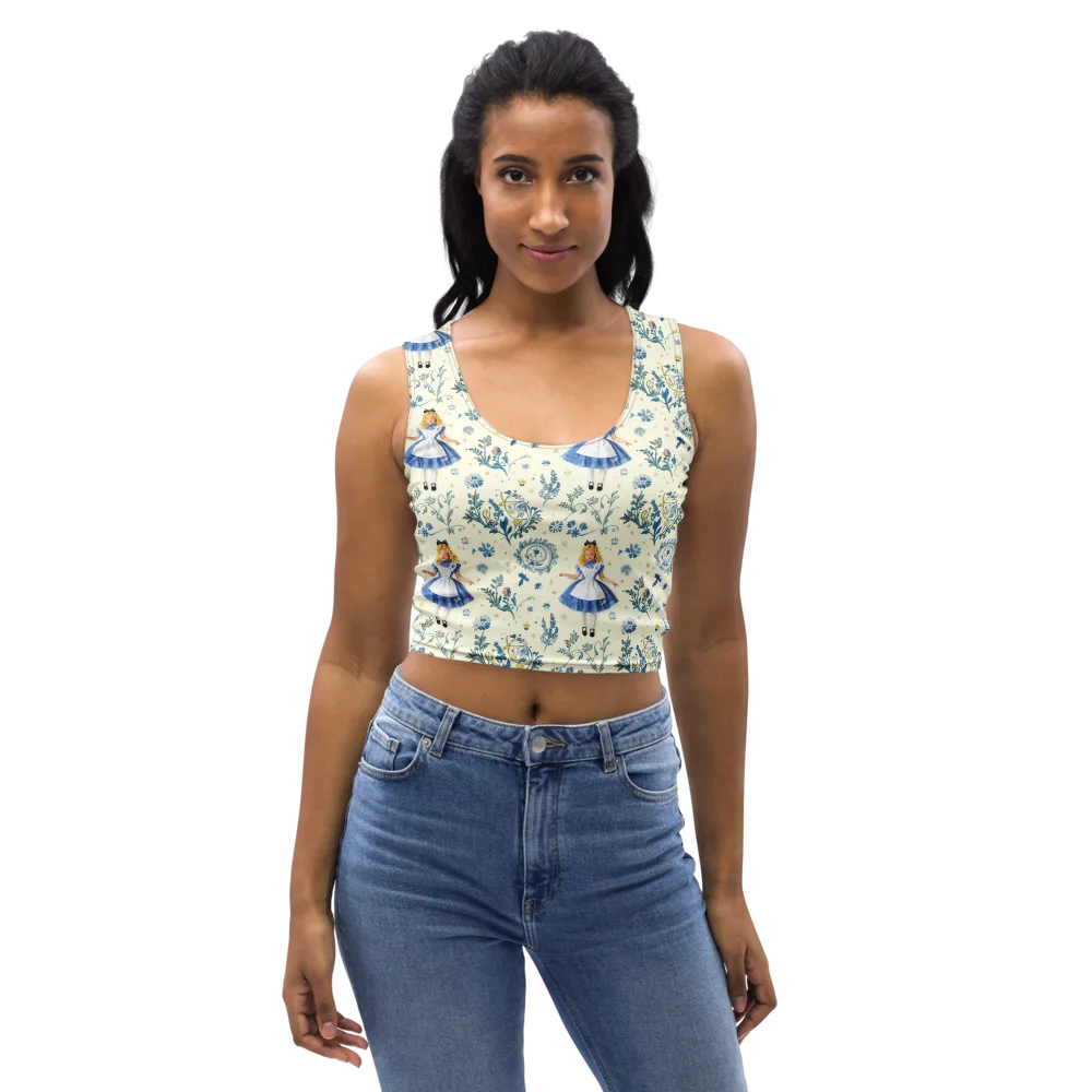 Wonderland Herbarium on Crop Top — Front