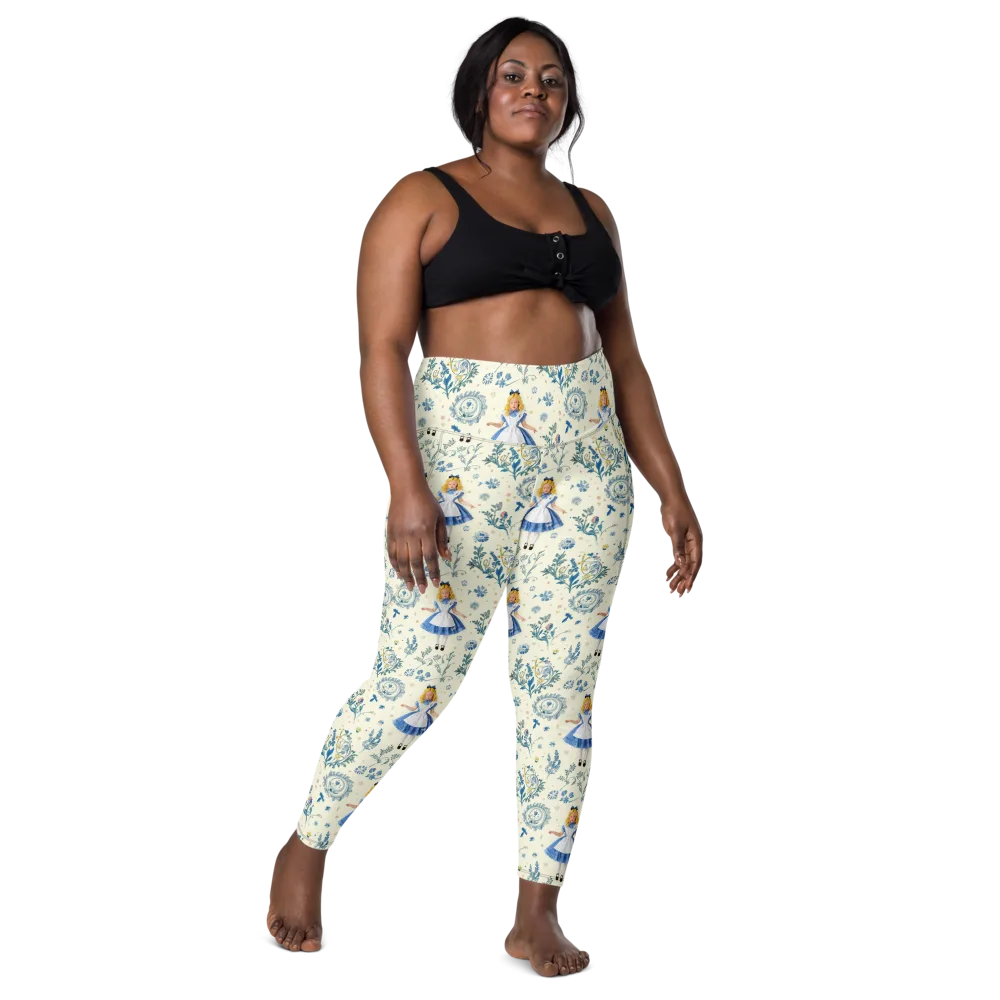 Wonderland Herbarium on Leggings with Pockets — Front