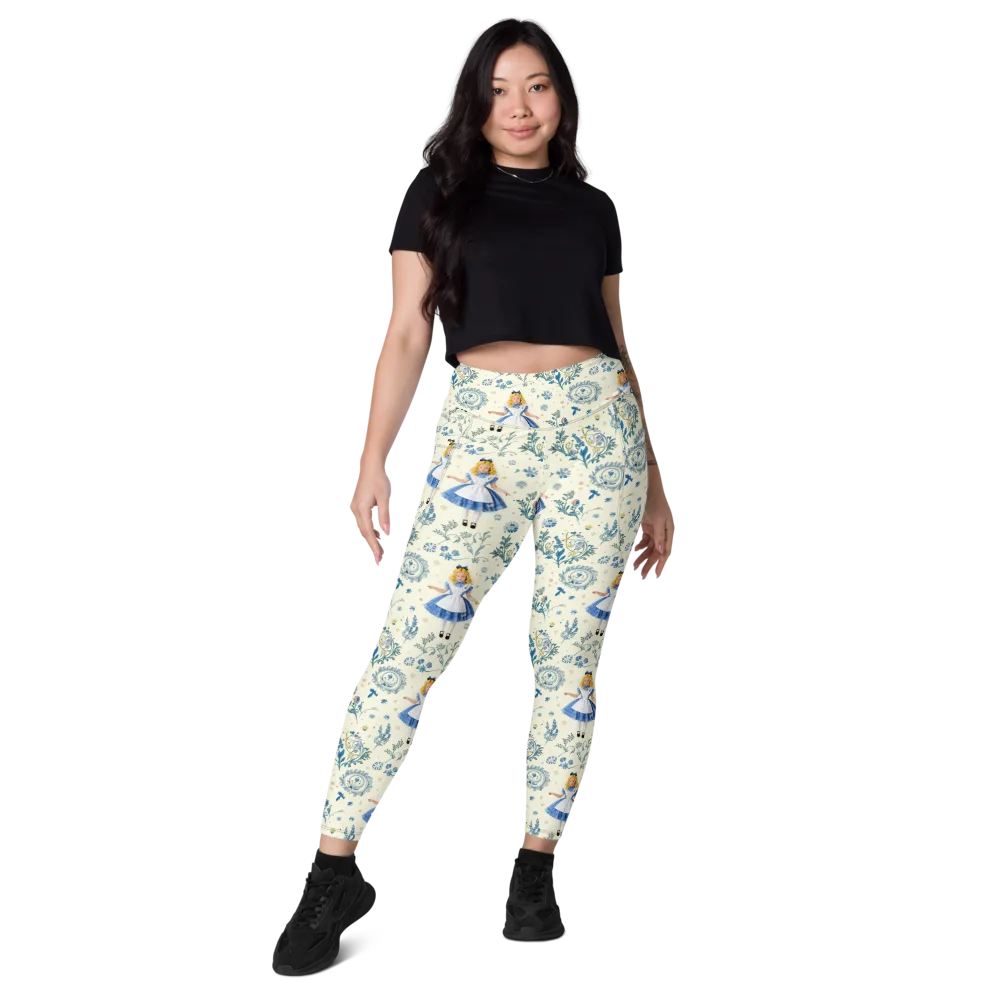 Wonderland Herbarium on Leggings with Pockets — Front