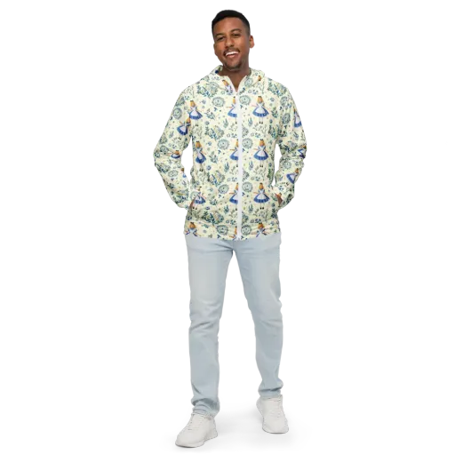 Wonderland Herbarium on a Men's Windbreaker