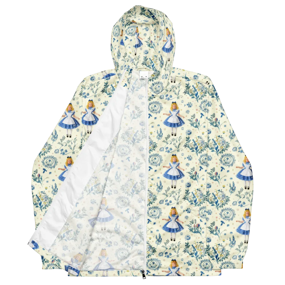Wonderland Herbarium on Men's Windbreaker — Front