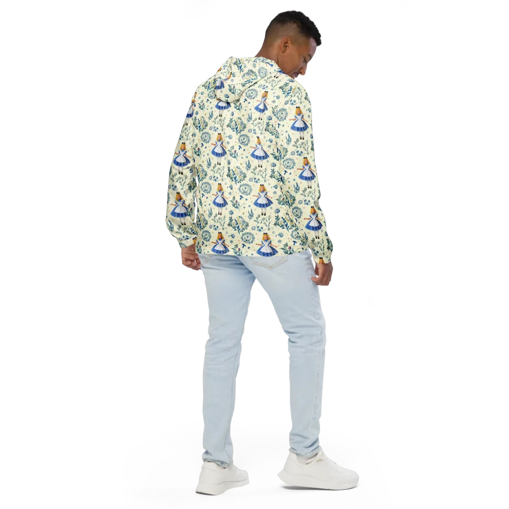 Wonderland Herbarium on Men's Windbreaker — Back