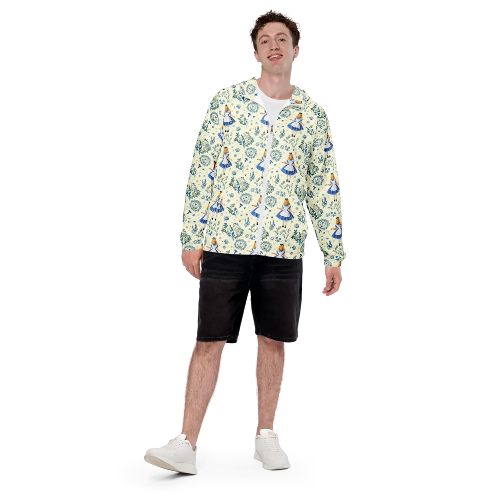 Wonderland Herbarium on Men's Windbreaker — Front