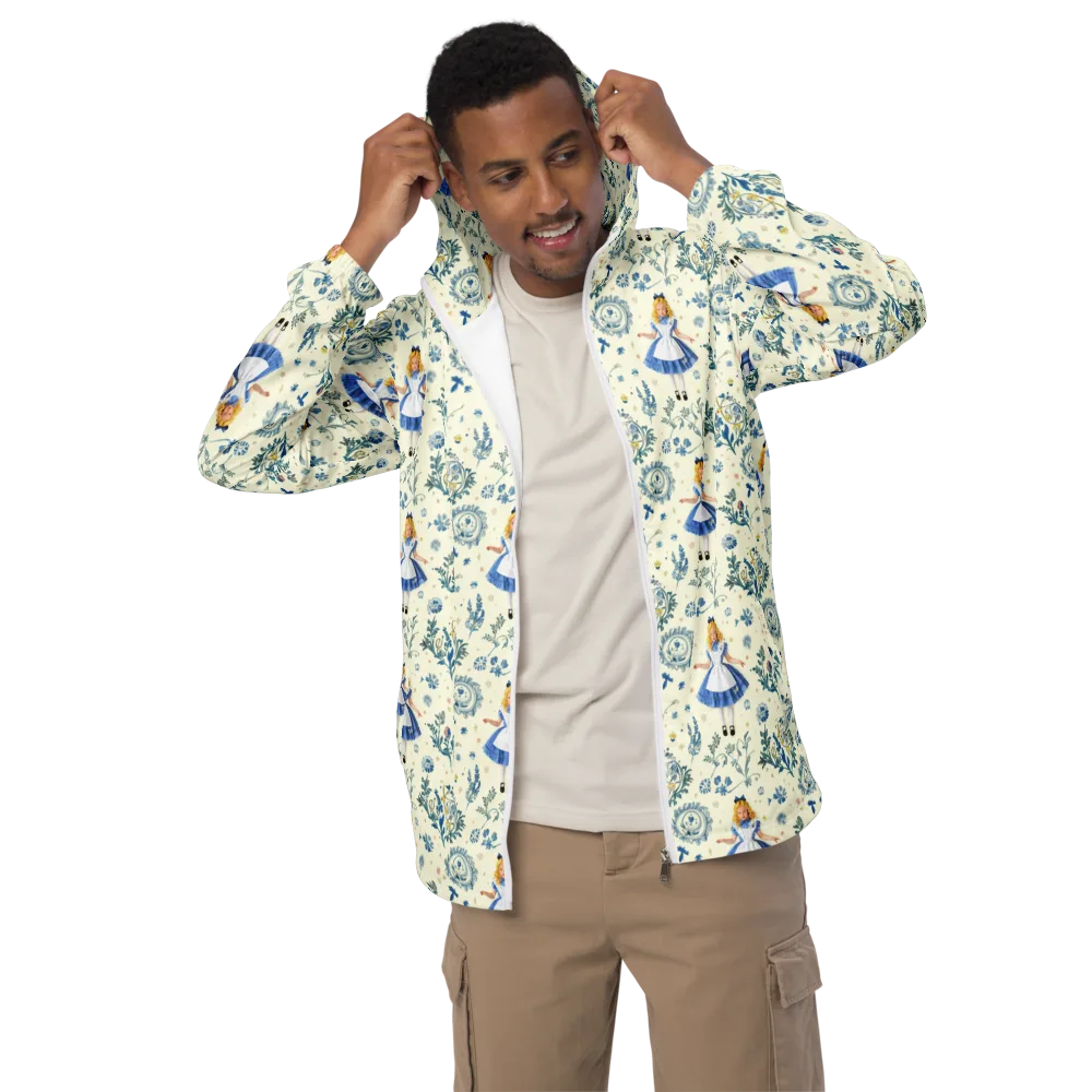 Wonderland Herbarium on Men's Windbreaker — Front