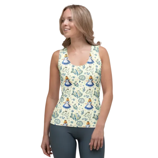 Wonderland Herbarium on a Women's Tank Top