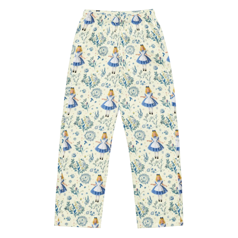 Wonderland Herbarium on Women's Pajama Pants — Front