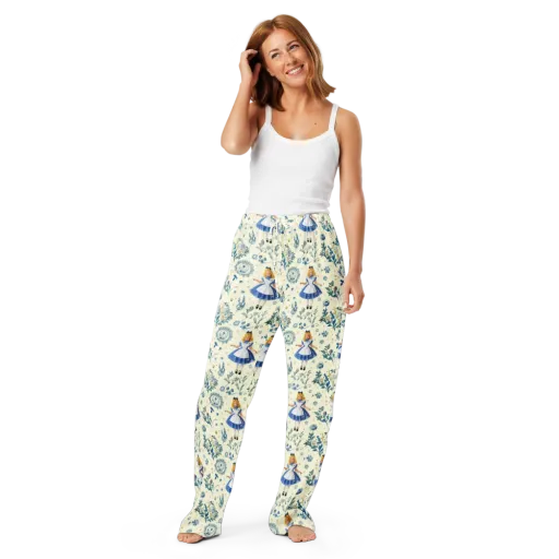Wonderland Herbarium on a Women's Pajama Pants