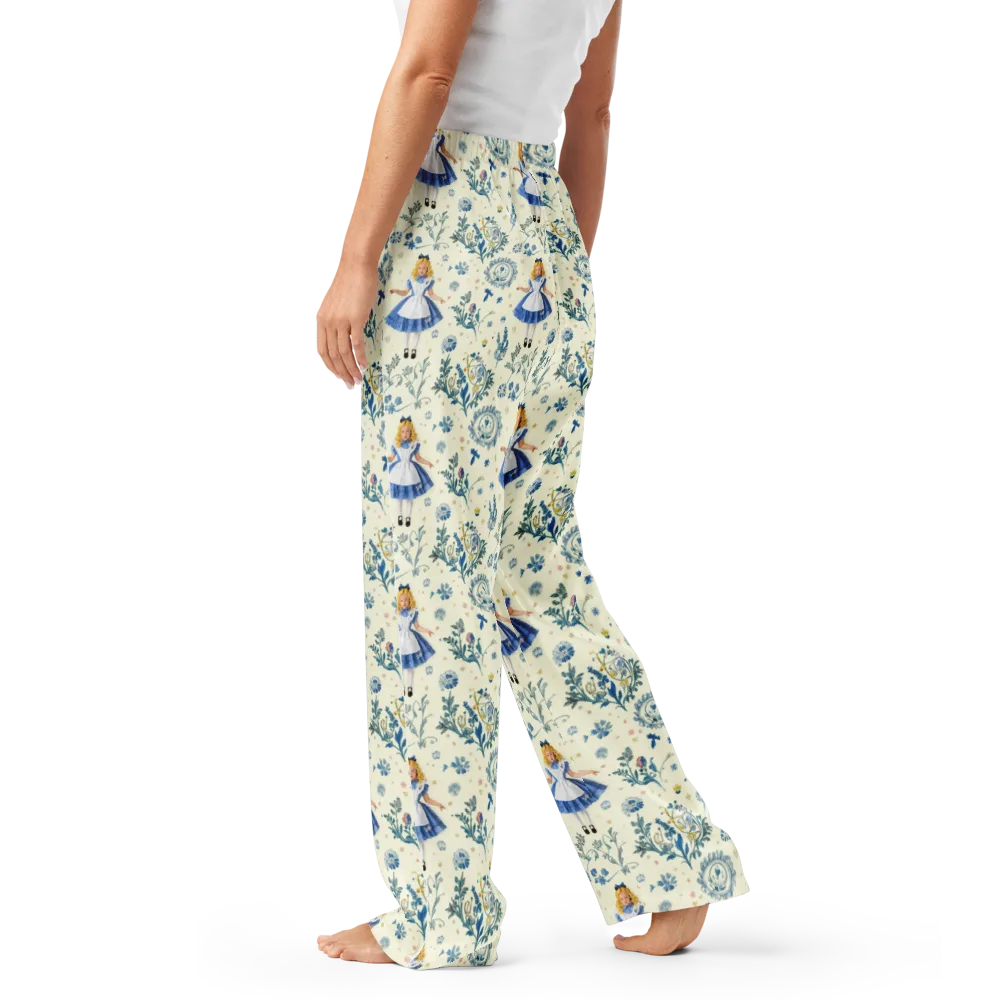 Wonderland Herbarium on Women's Pajama Pants — Left