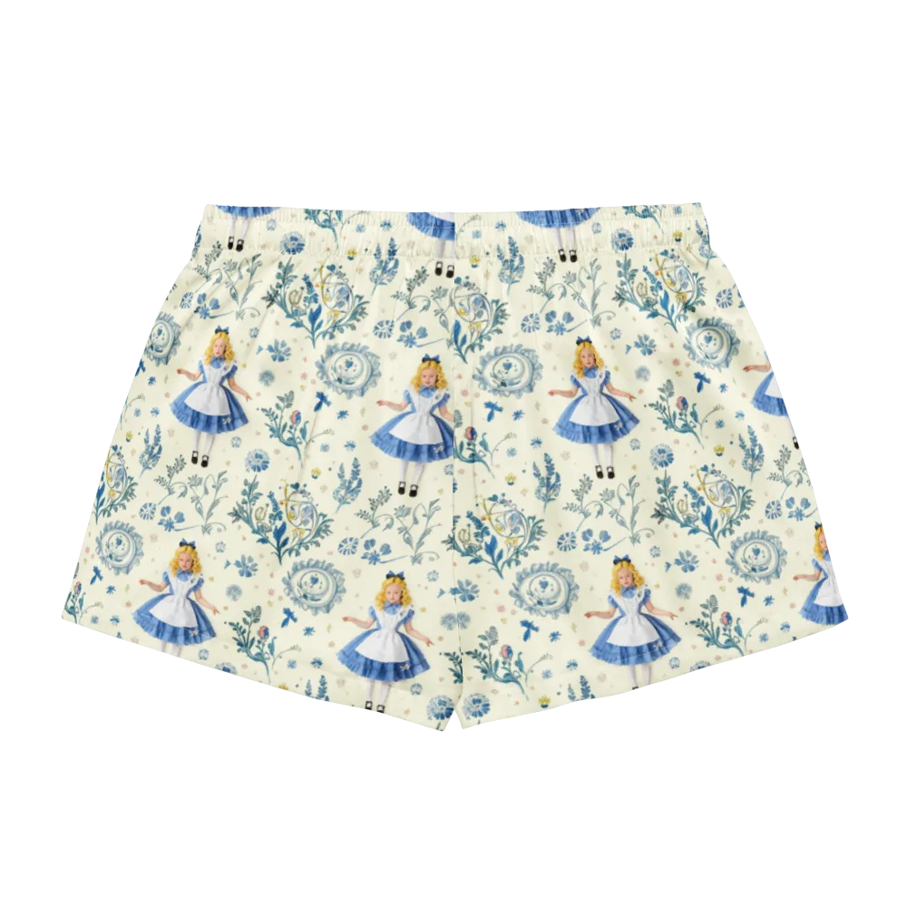 Wonderland Herbarium on Women's Pajama Shorts — Back