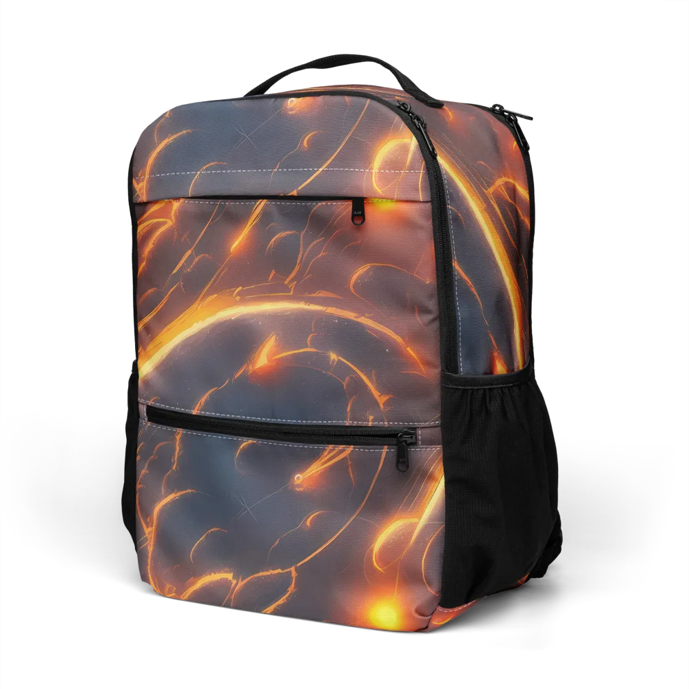 Inferno Spirals on Utility Backpack — Left Front