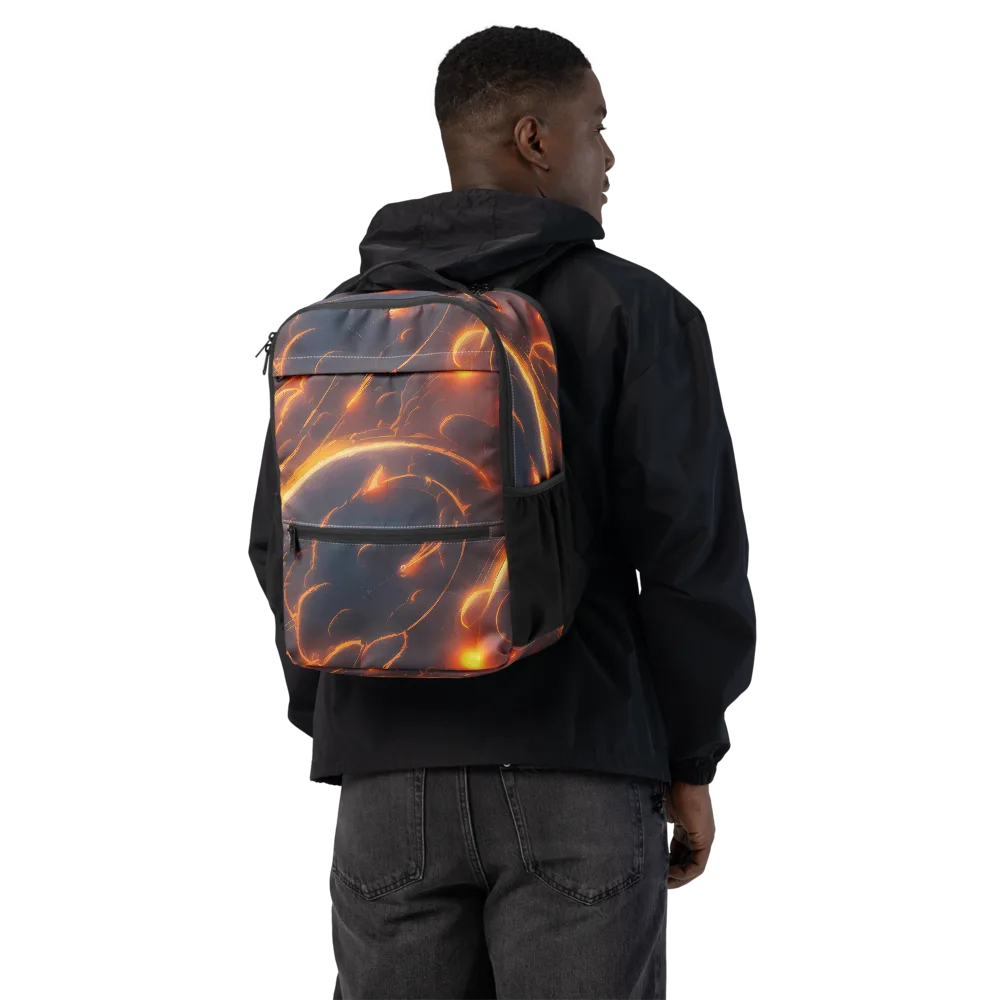Inferno Spirals on Utility Backpack — Back