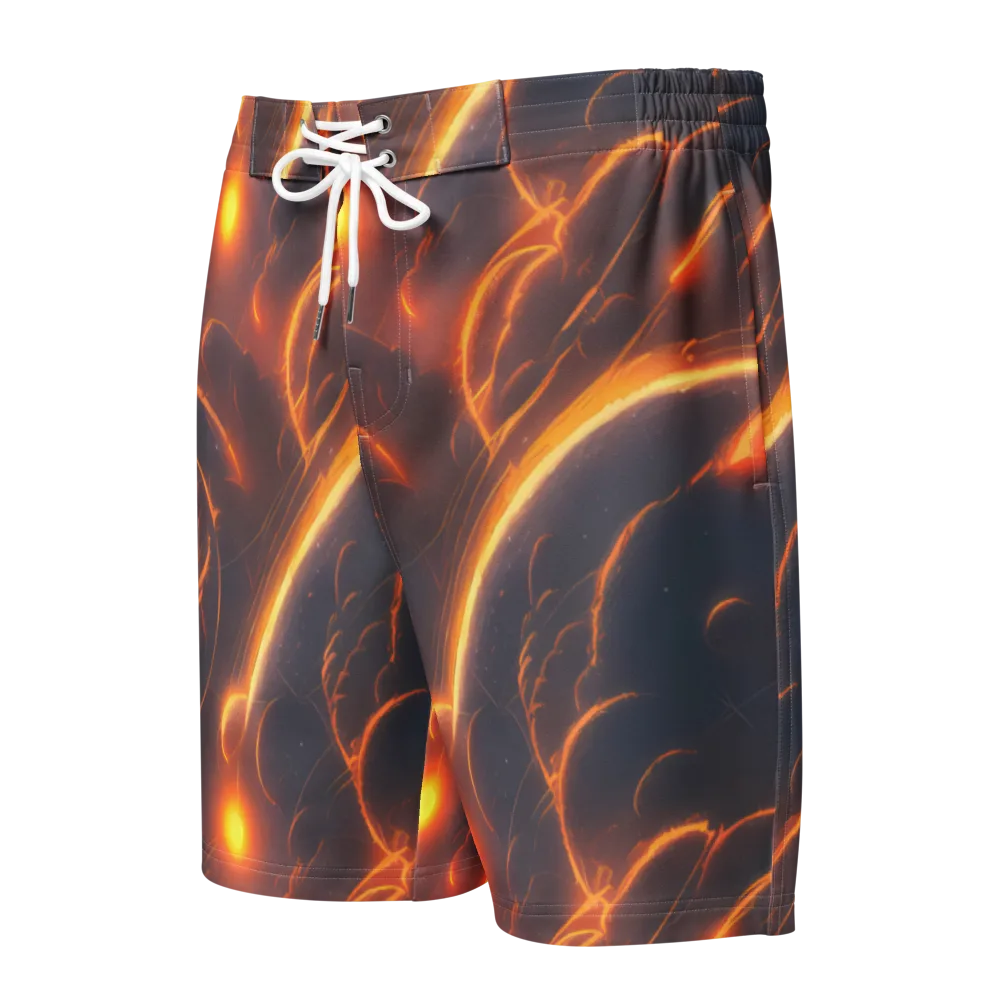 Inferno Spirals on Men's Board Shorts — Front