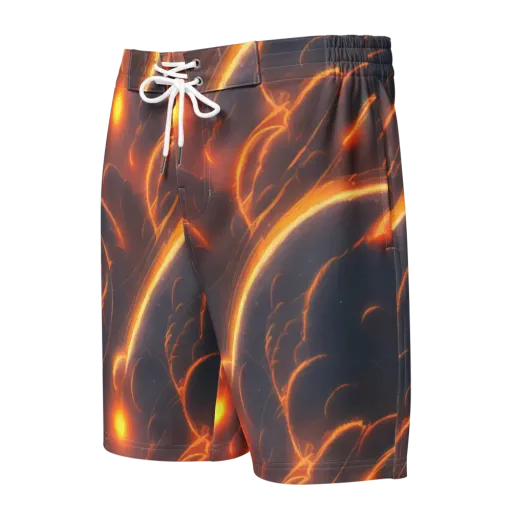 Inferno Spirals on a Men's Board Shorts