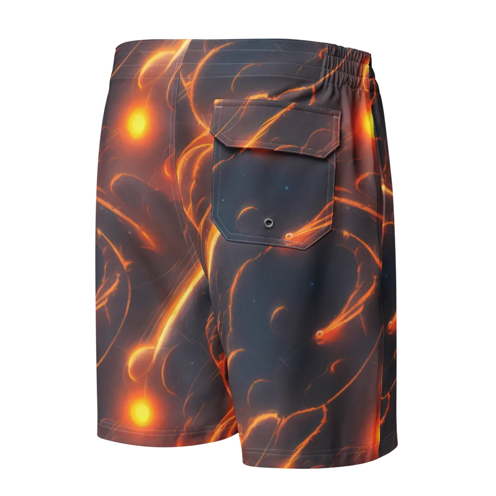Inferno Spirals on Men's Board Shorts — Back