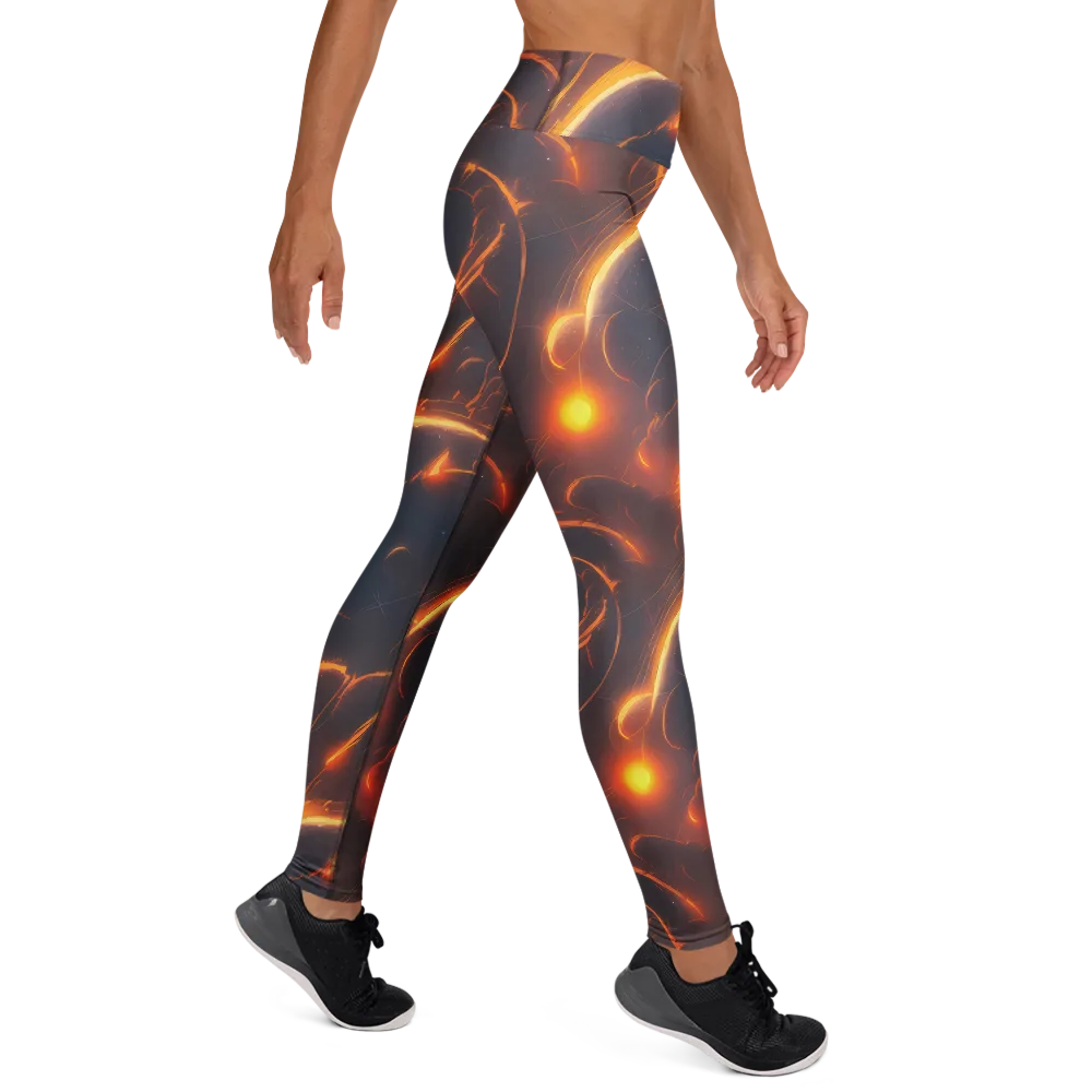 Inferno Spirals on Yoga Leggings — Right
