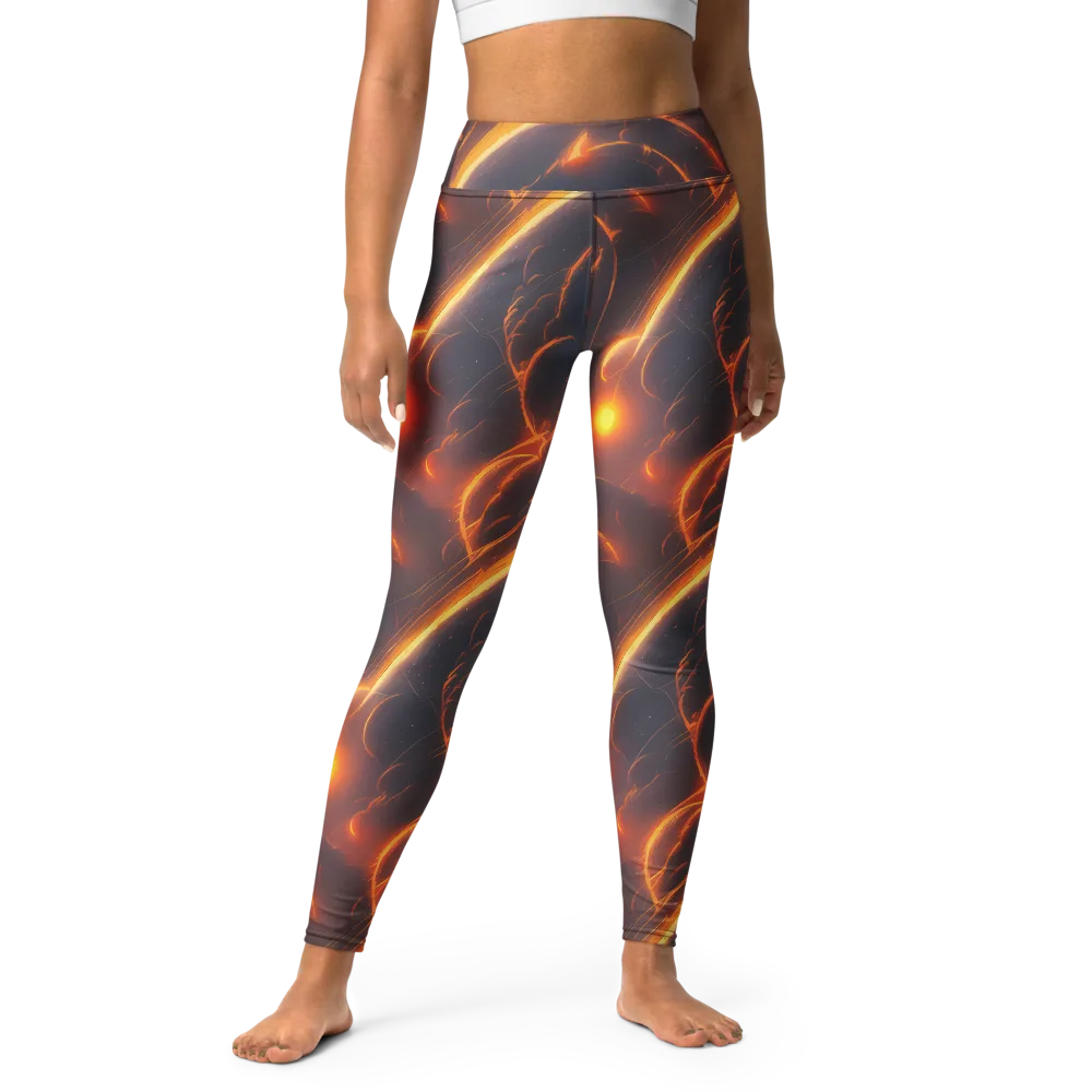 Inferno Spirals on Yoga Leggings — Front