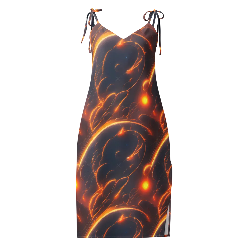 Inferno Spirals on Slip Dress — Front
