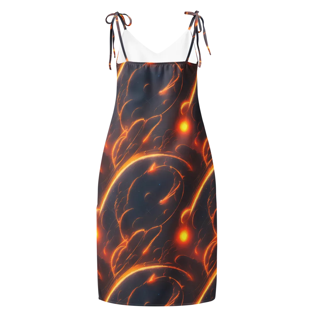 Inferno Spirals on Slip Dress — Back