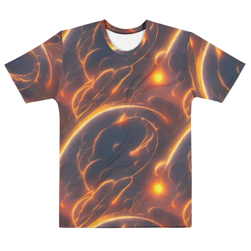 Inferno Spirals on Men's Cotton Crew Neck T-Shirt — Front