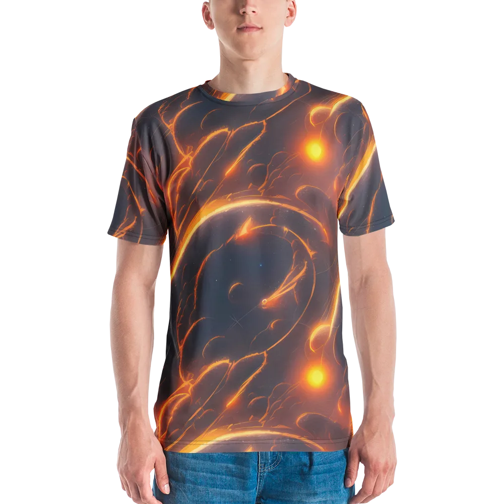 Inferno Spirals on Men's Crew Neck T-Shirt — Front